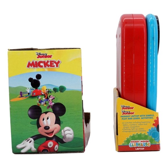Disney Jr Mickey Mouse Clubhouse Laptop & Push And Go Racer Toy Bundle New - Picture 4 of 5